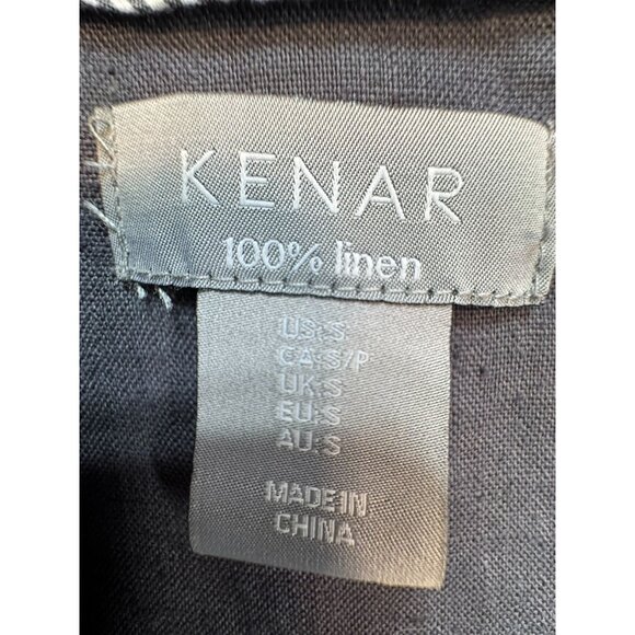 Kenar Womens Sleeveless Open-Front Linen Long Vest Size S Grey Lagenlook Minima - Picture 2 of 13